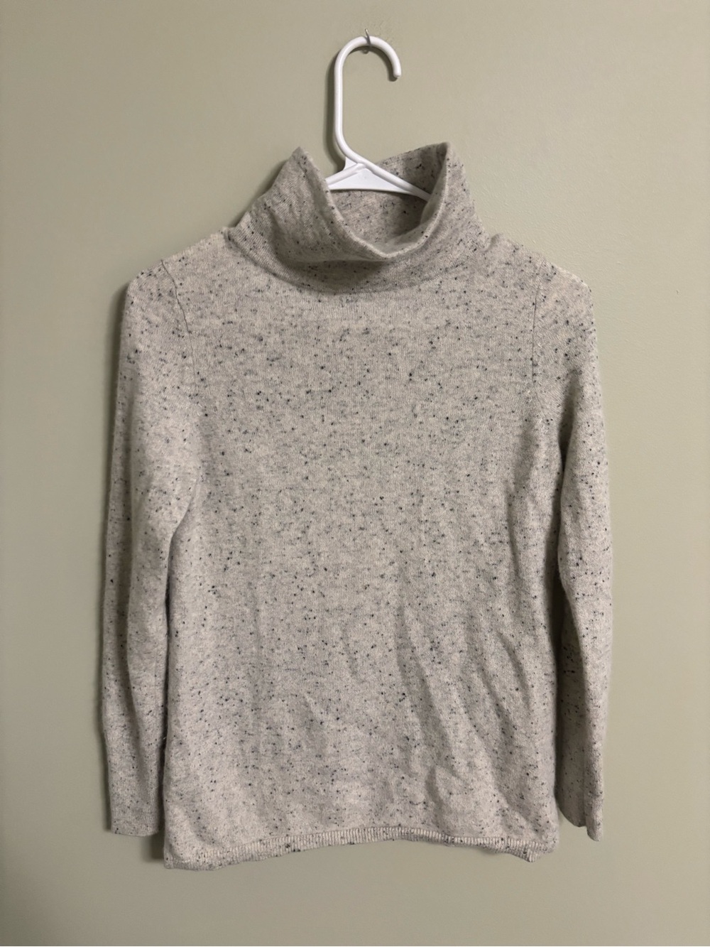 Talbots Pure Cashmere Sweater Size Small Petite SP Gray Turtleneck Pullover